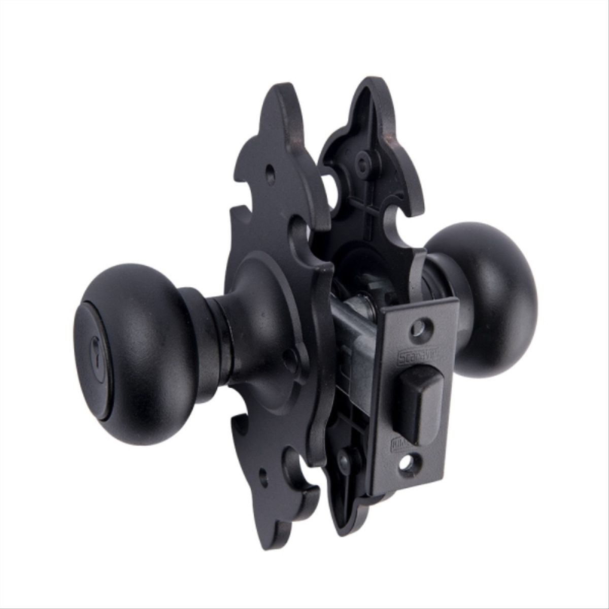 SCANAVINI - Cerradura pomo dormitorio/oficina negro colonial 6040-ZK