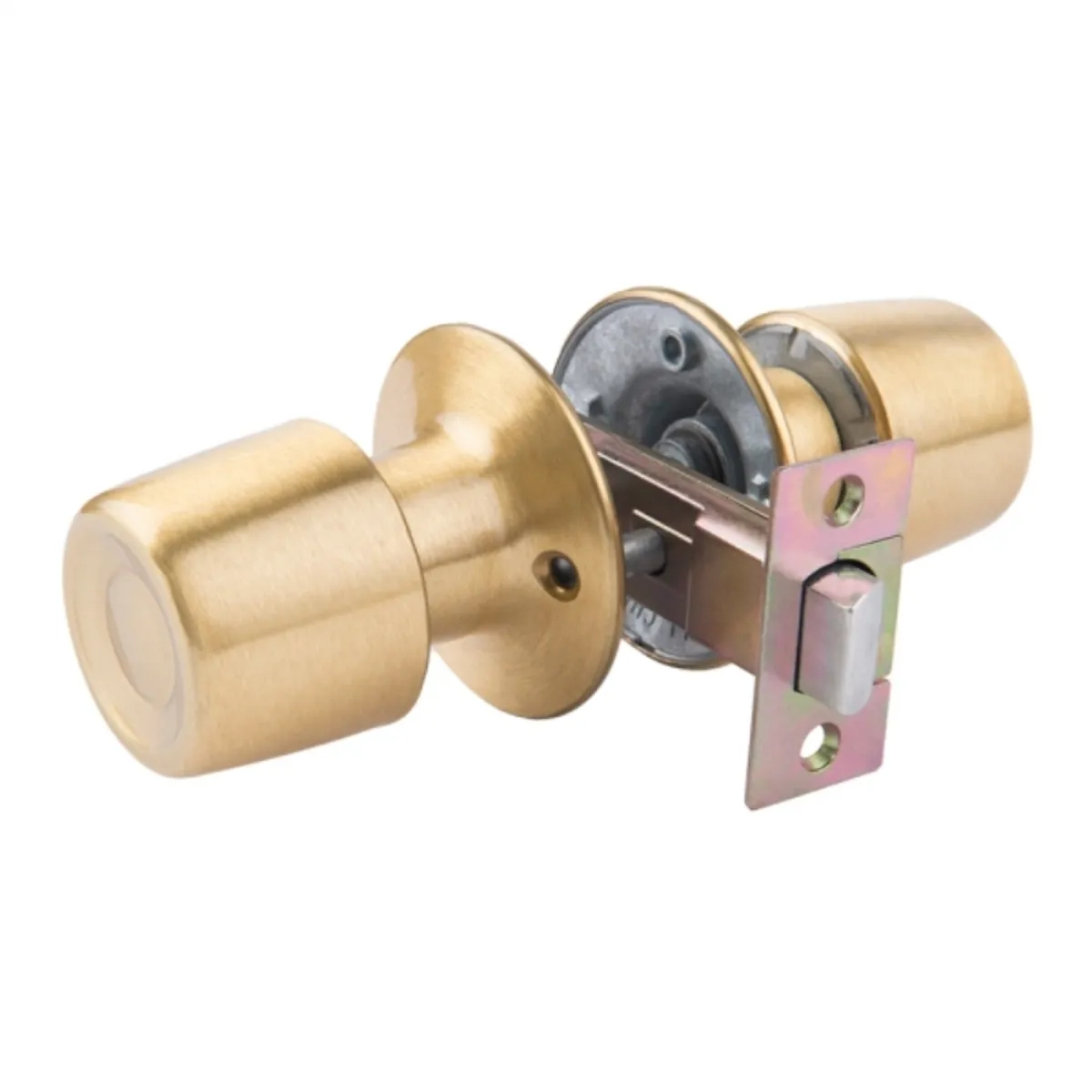 POLI - Cerradura pomo simple paso bronce satinado urbano 14002