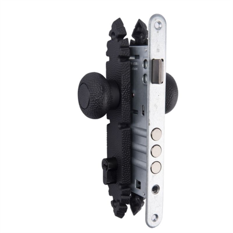 POLI - Cerradura embutida acceso negro IL-EF placa externa rustica