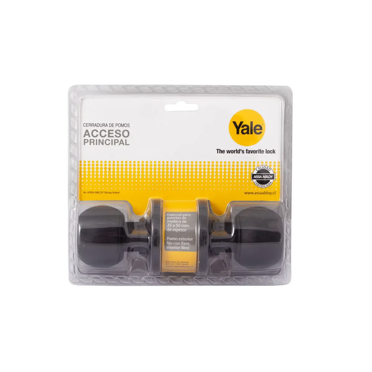YALE - Cerradura pomo acceso negro