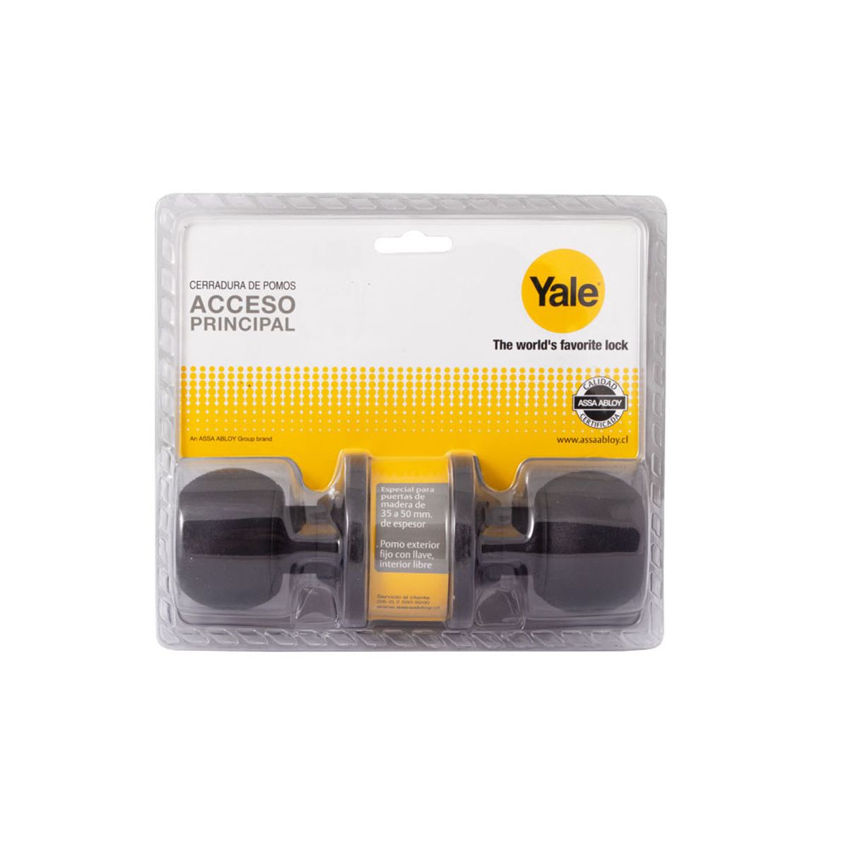 YALE - Cerradura pomo acceso negro