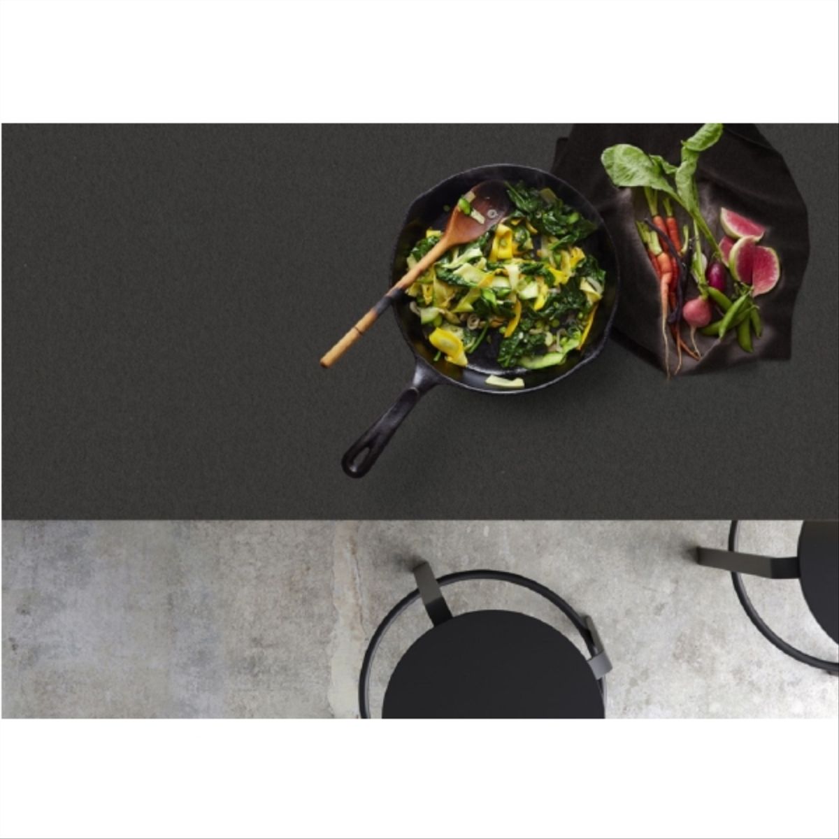 FINSA - Cubierta fintop 366x62x3cm negro trento