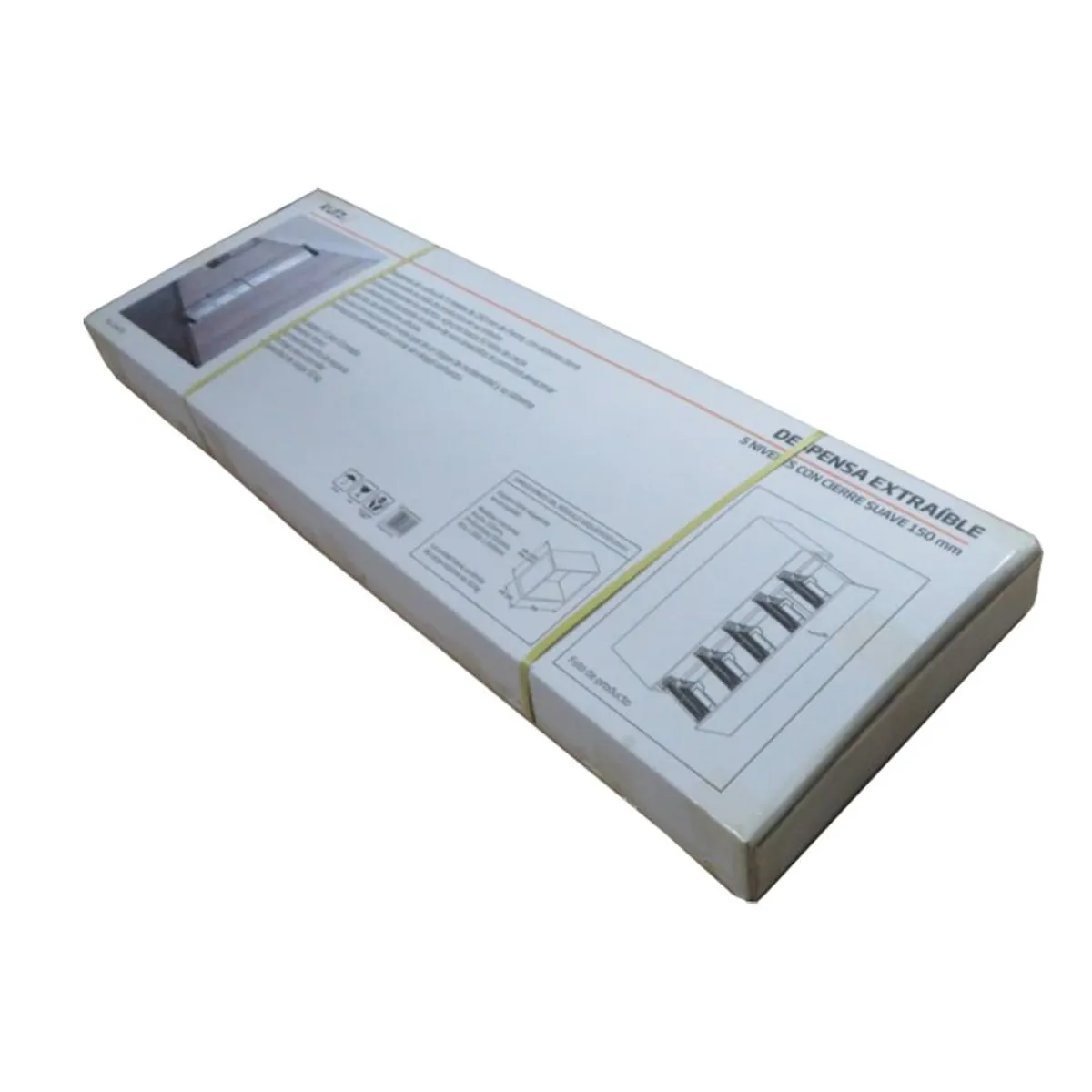 KUTZ - Despensa extraíble para muebles 5 niveles cierre suave 150 mm 50 kg