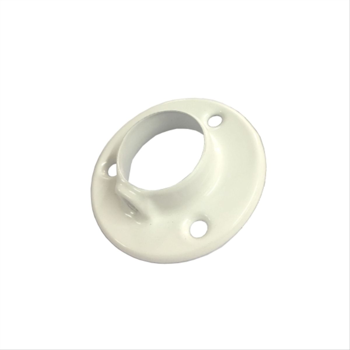 KUTZ - Soporte barra blanco metalico redondo 2uds