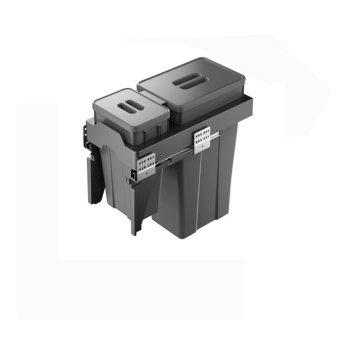 KUTZ - Basurero con bandeja superior para interior mueble cocina 18l + 6l