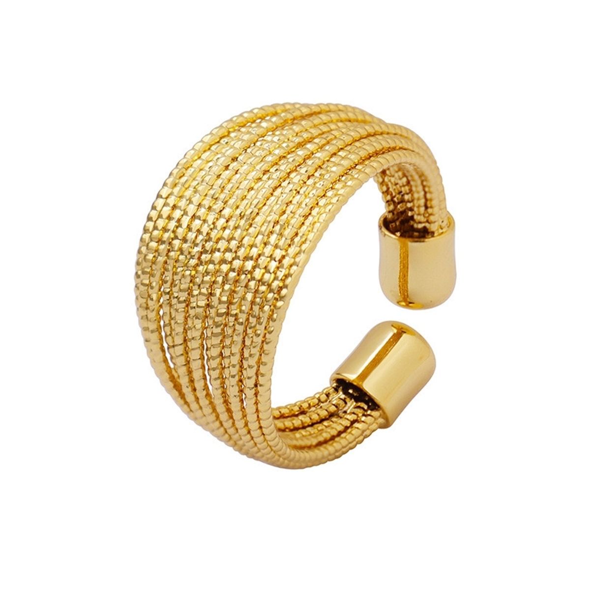 LUX JOYAS - Anillo Baño Oro Amarillo 18k Cintillo Diseño