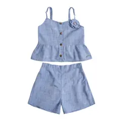 EXCEPTION - Conjunto Tela Polera y Short Niña