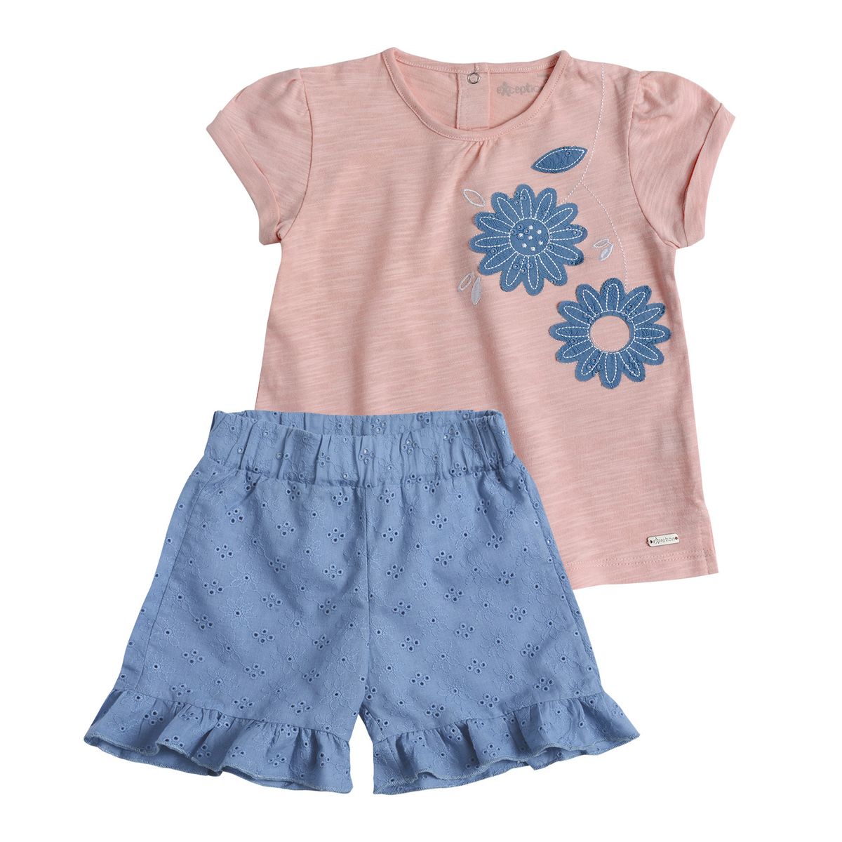 EXCEPTION - Conjunto Polera y Short Bebé Niña Exception