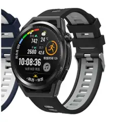 GENERICO - Correa Para Huawei Gt 4 / 5 41mm Silicona Negra / Gris