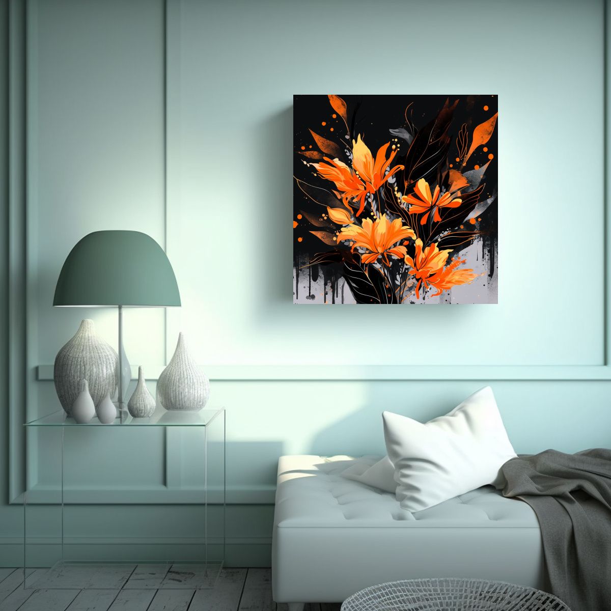 GENERICO - Pinturas Decorativas En Estilo Neonoir Ambiente 100x100 Cm