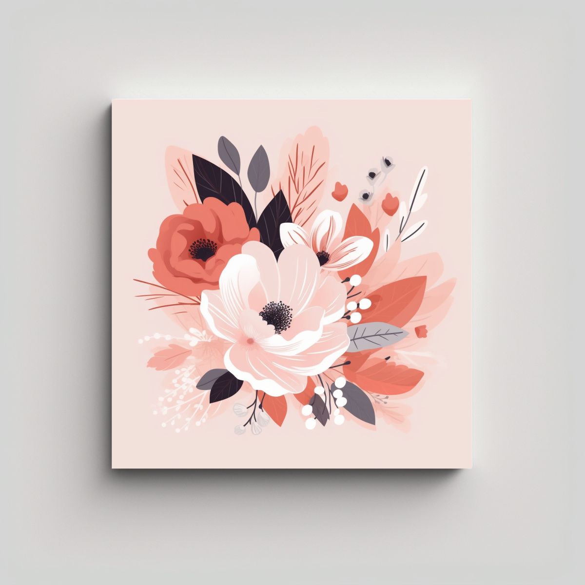 GENERICO - Moderno Floral Pastel Vector Sublimado Tela 100x100 Cm