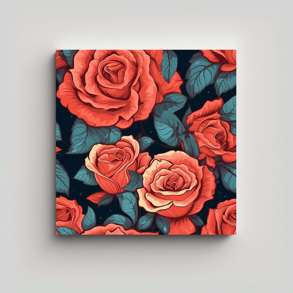 GENERICO - Tejido Personalizado Moderno Rose Canva Con 100x100 Cm