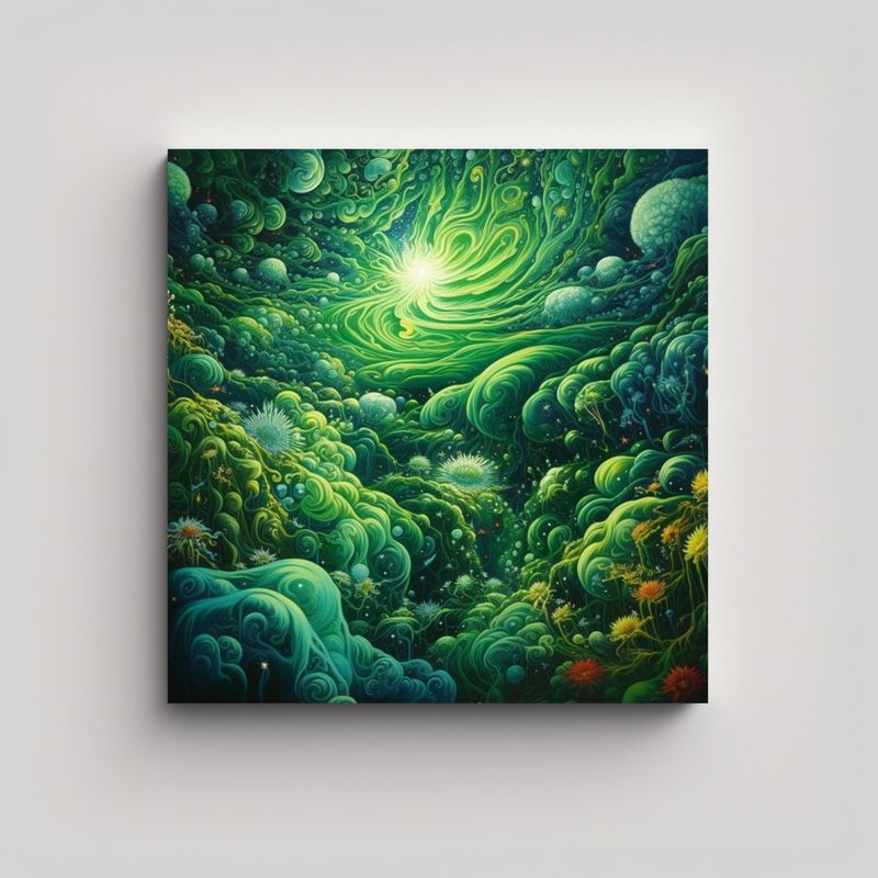 GENERICO - Paisaje Sereno Suspiro En La Naturaleza Se Funde 100x100 Cm