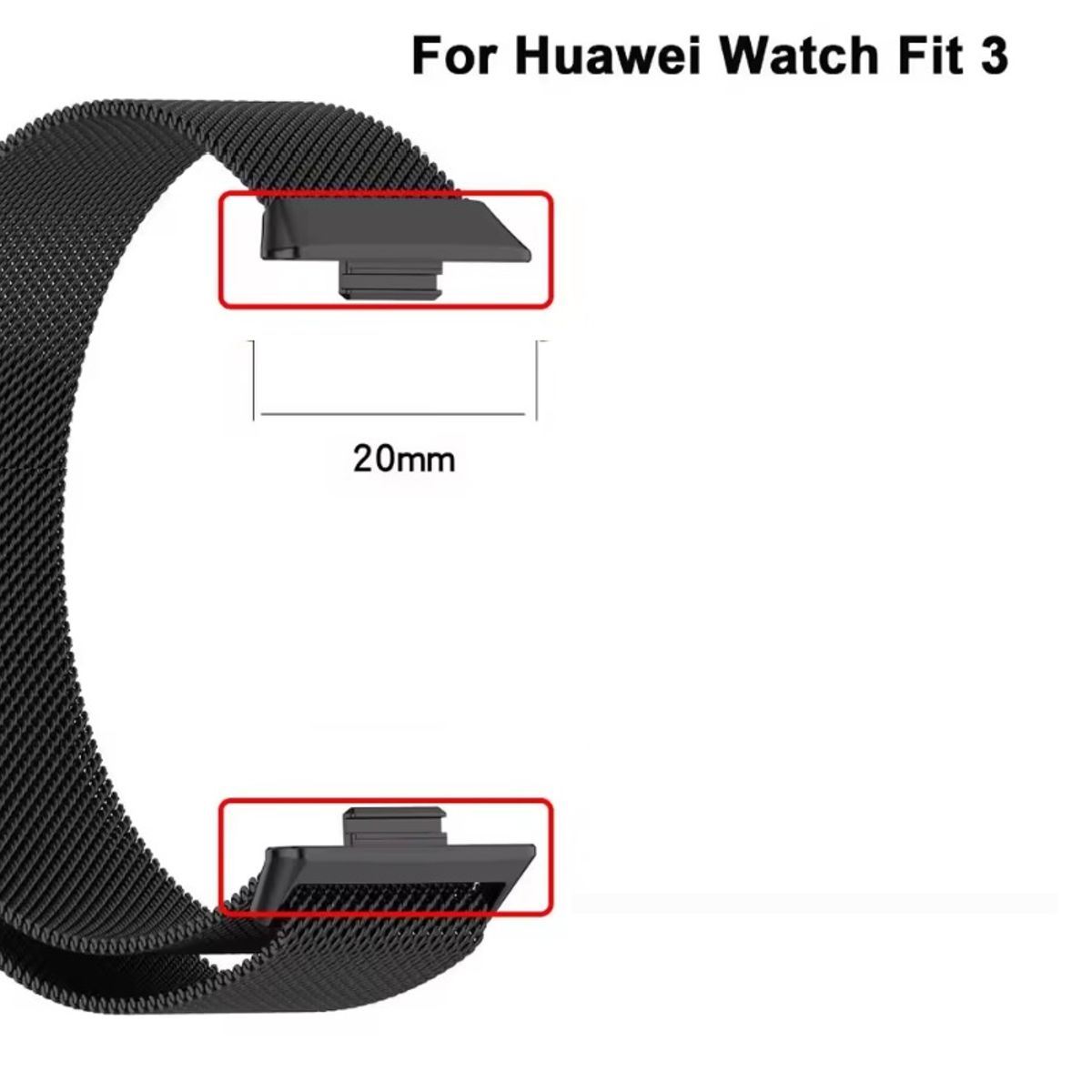GENERICO - Correa Magnética Compatible Huawei Watch Fit 4, 3