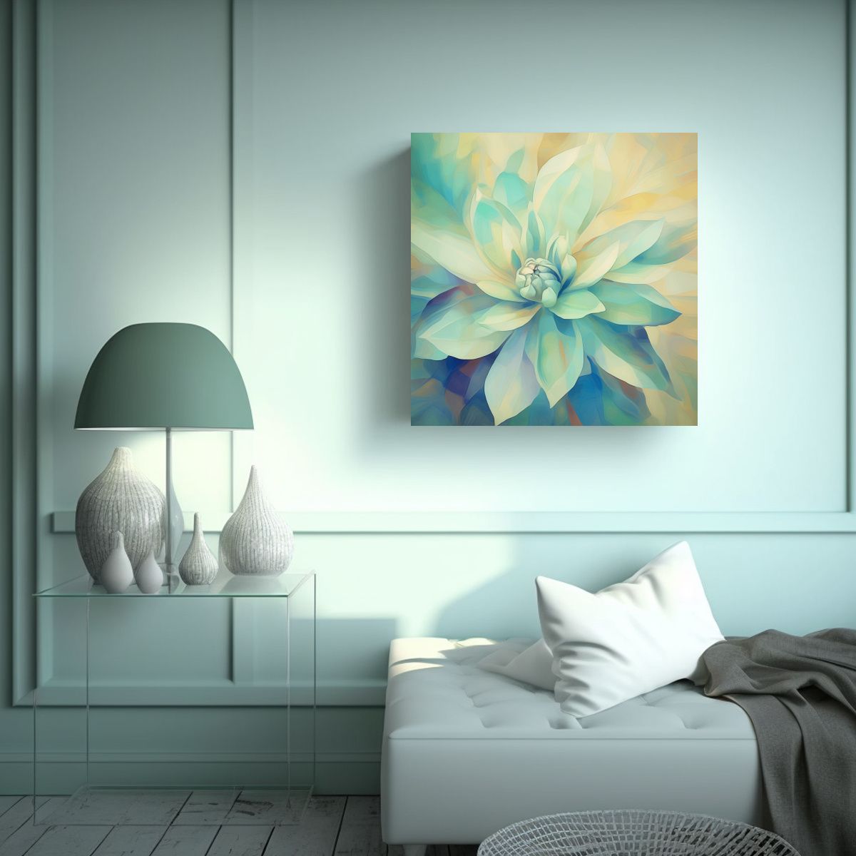 GENERICO - Cuadro Abstracto De Canva Representando El Autismo 100x100 Cm