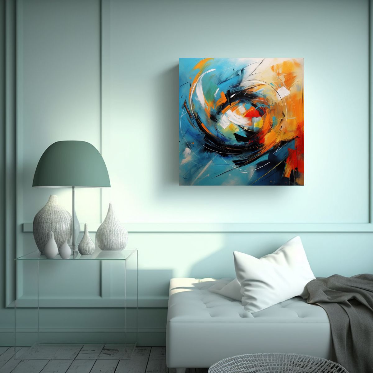 GENERICO - Pinturas Abstractas En Color Completo Y Hermosa 100x100 Cm