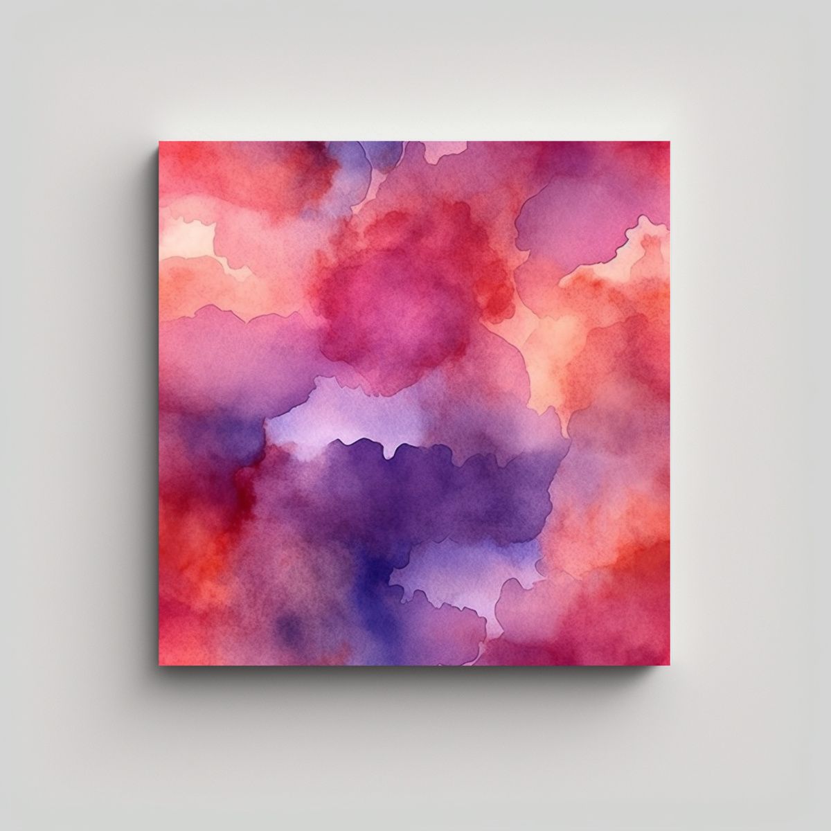 GENERICO - Patrón Acuarela Abstracto Con Perspectiva Naranja 100x100 Cm