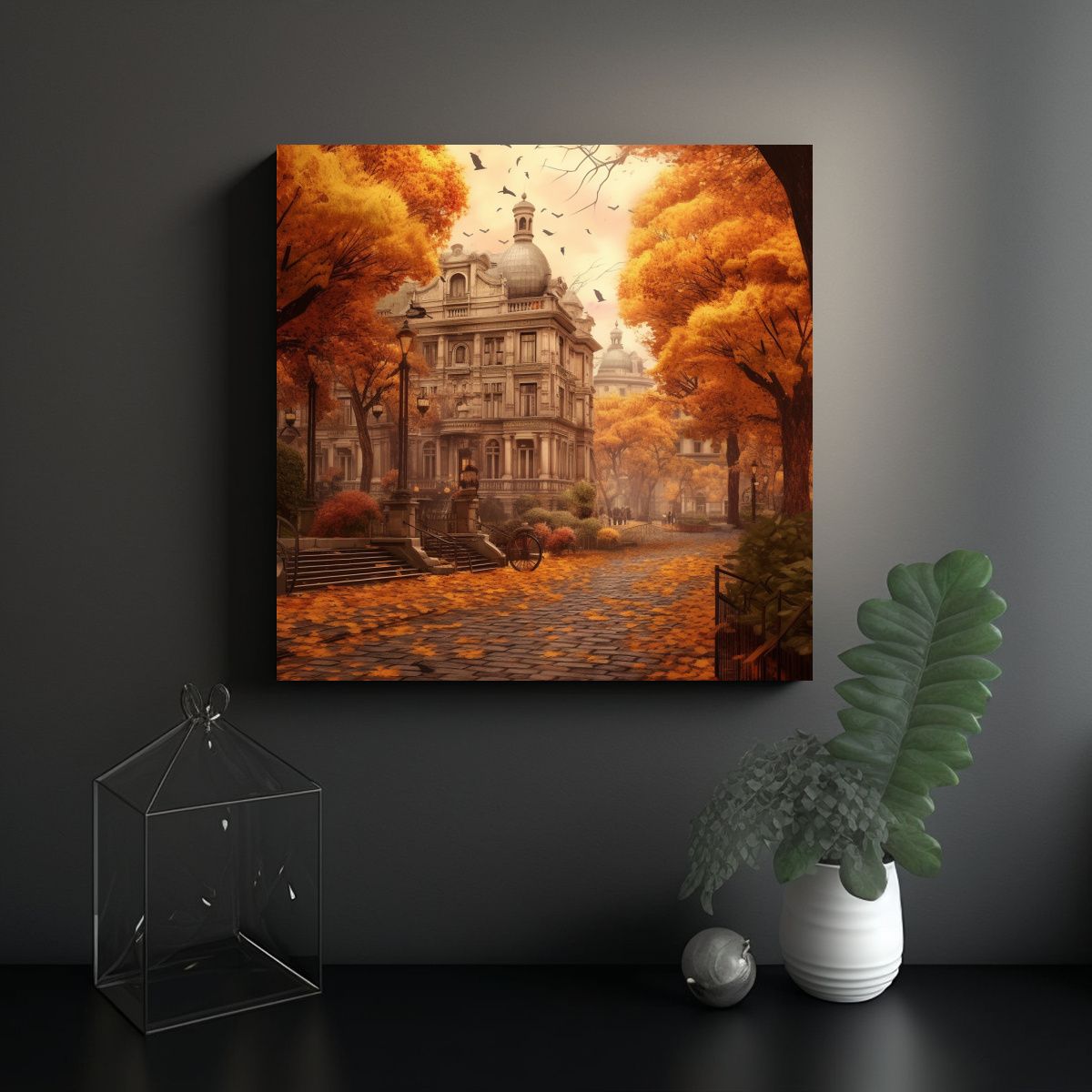 GENERICO - Cuadro Inspirador Para Oficina Hermosa Ciudad En 100x100 Cm