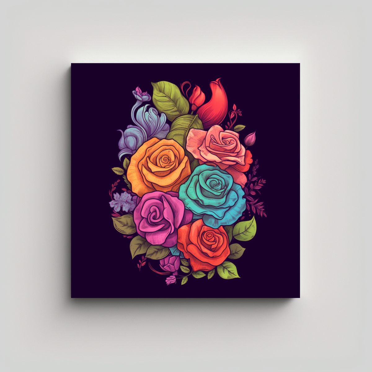 GENERICO - Camiseta Estética De Arte En Tonos De F Johns 100x100 Cm