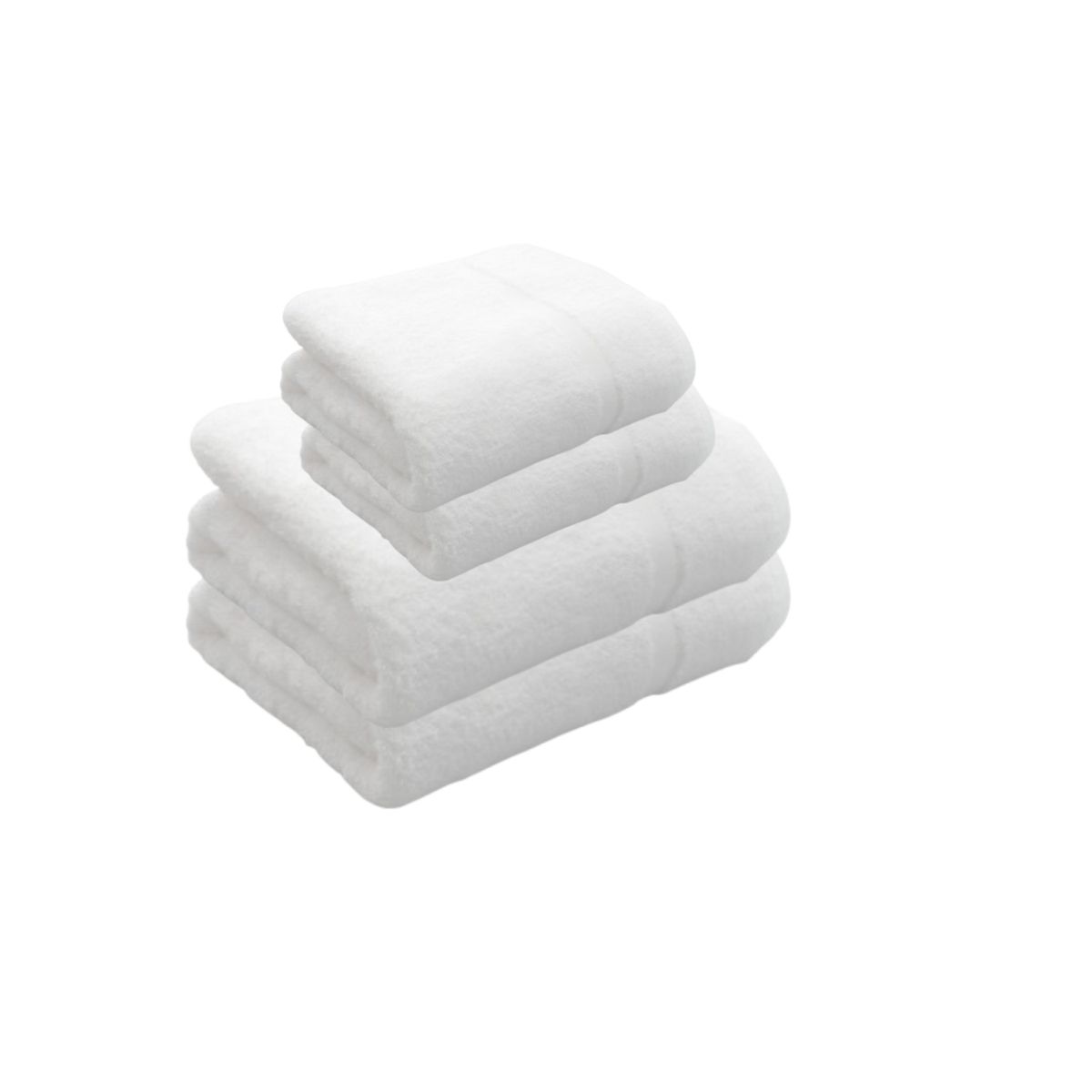 KARSTEN - Set toalla sábana hotelera 4 piezas 600gr 100% algodón blancas