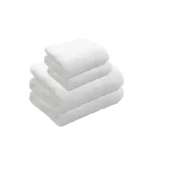 KARSTEN - Set toalla sábana hotelera 4 piezas 600gr 100% algodón blancas
