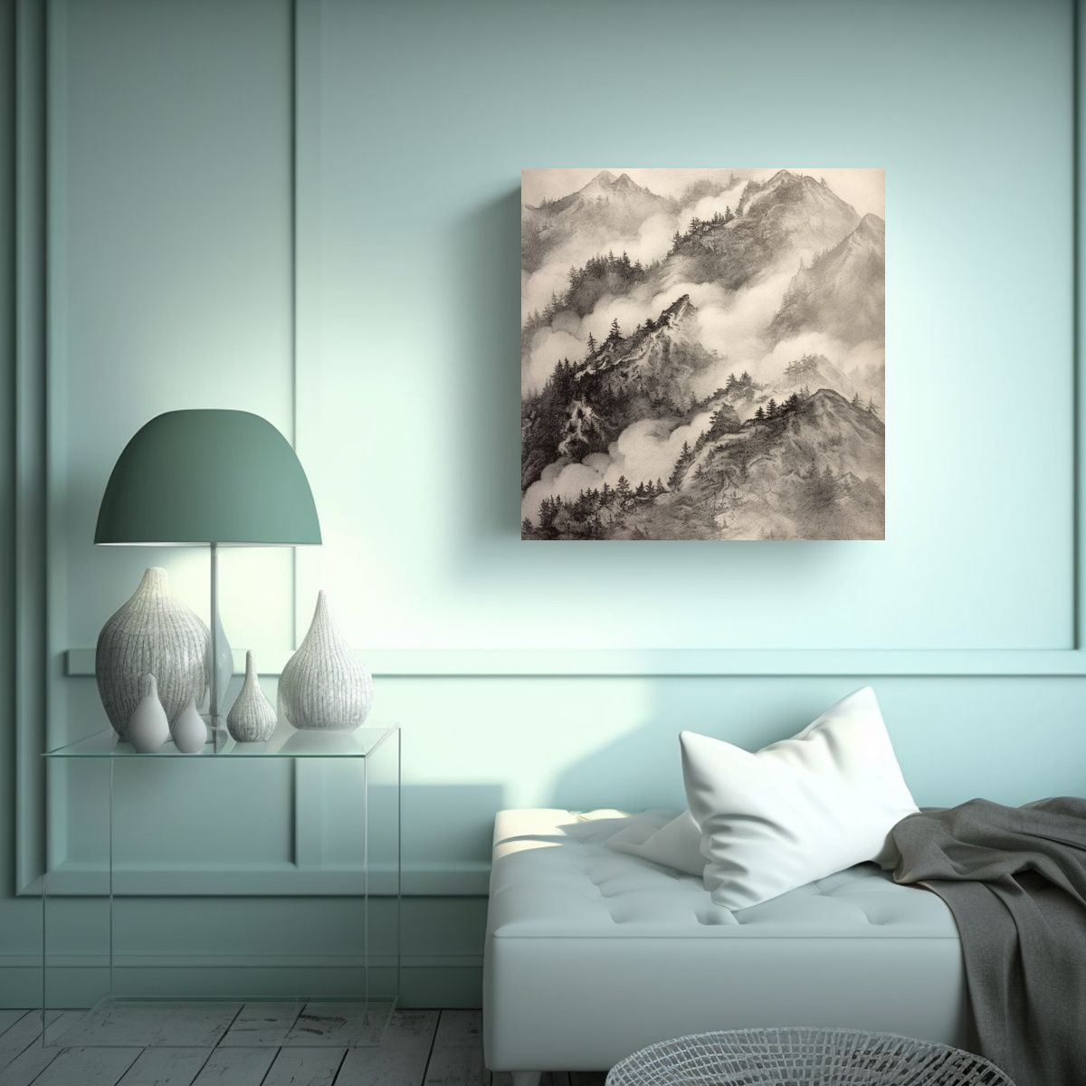 GENERICO - Pinturas Decorativas De Arte Estilo Galería 100x100 Cm