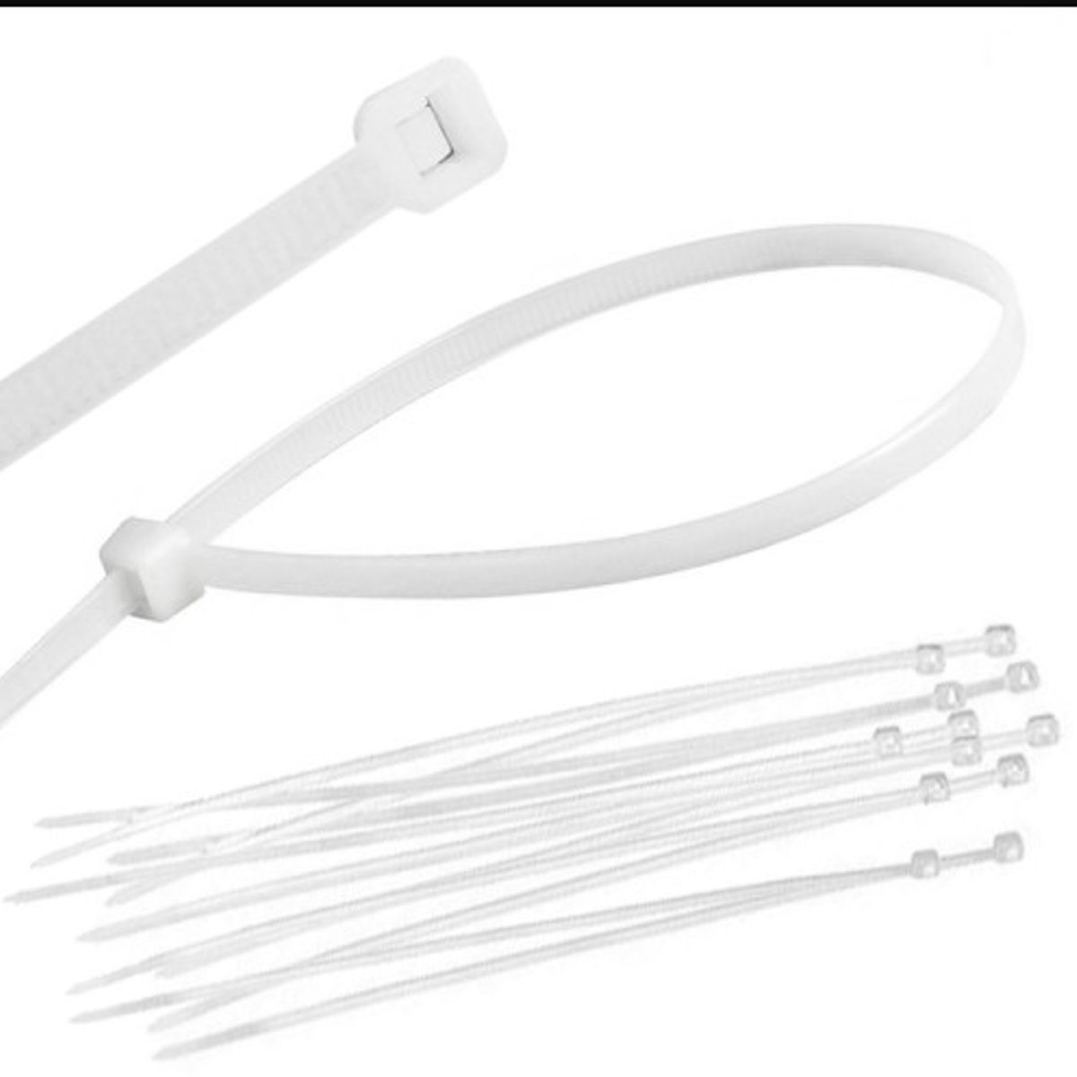 AMARRACABLES 12 pulg BLANCO (4.8 X 300MM) BL/100UN, marca GENERICO - Foto Principal