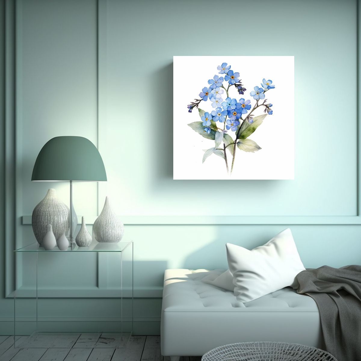 GENERICO - Cuadro Decorativo Watercolor Naturaleza Viva Y 100x100 Cm
