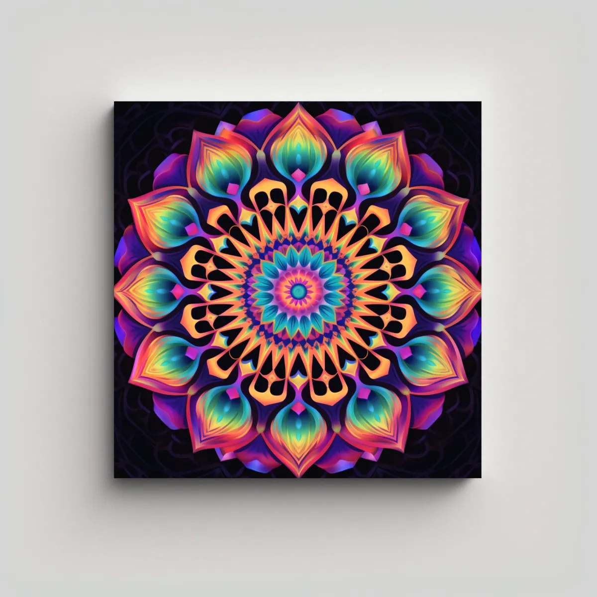 GENERICO - Cuadro Bastidor Inspirador Kaleidoscópico 100x100 Cm