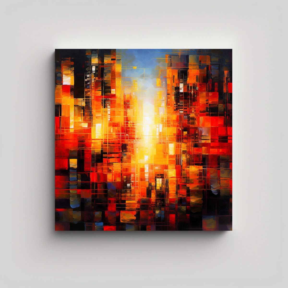 GENERICO - Tela En Bastidor Hermoso Armonía De Colores Con 100x100 Cm