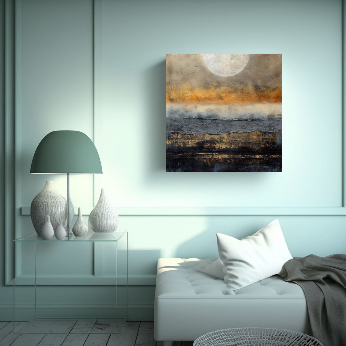 GENERICO - Pintura Abstracta Arte Patron Intensa Modernidad 100x100 Cm