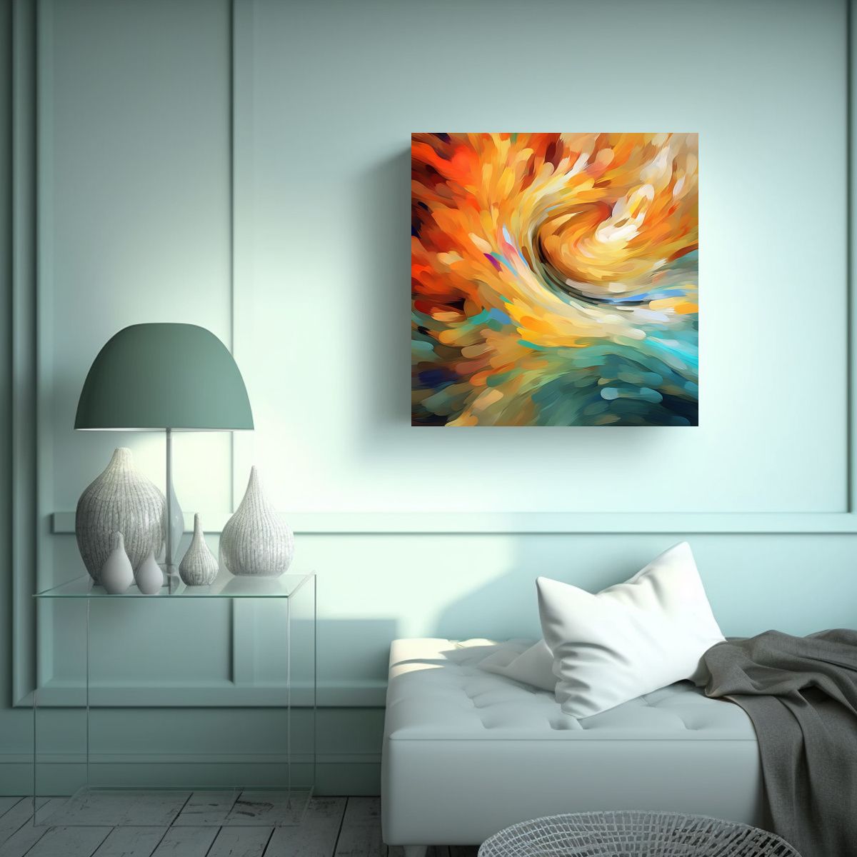 GENERICO - Cuadro Abstracto Lienzo Tela Vitalidad V51 100x100 Cm