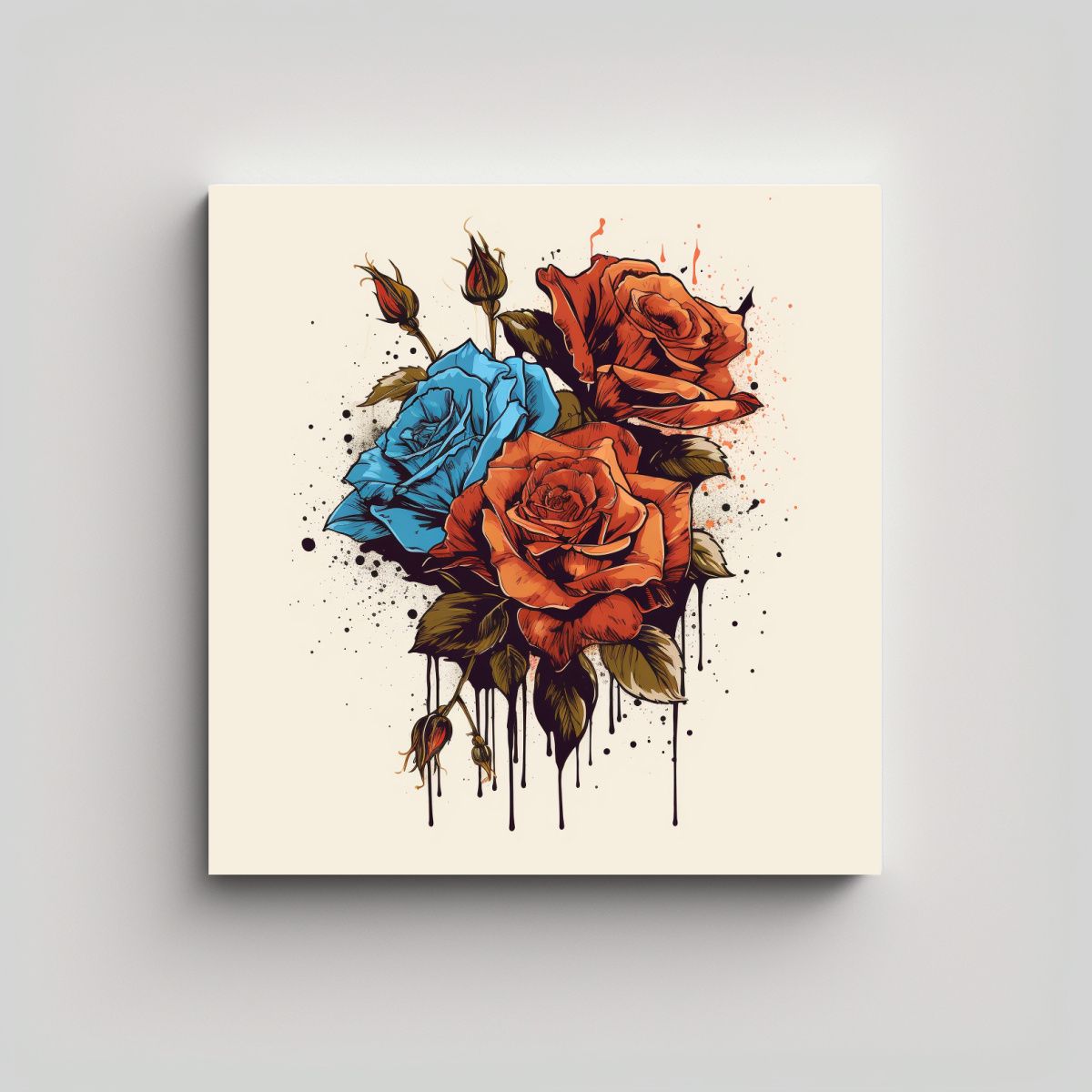 GENERICO - Diseño Impactante Tela En Bastidor Ros 100x100 Cm