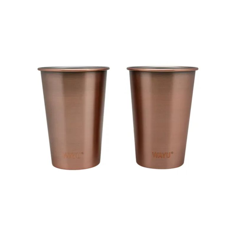 WAYU - Set 2 Vasos 500 Ml Copper Line Wayu Color Cobre