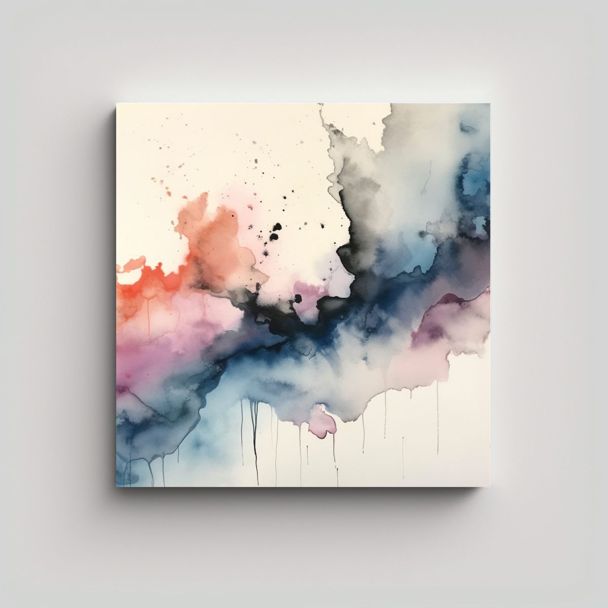 GENERICO - Pintura Abstracta Minimalista Expresión Fluida 100x100 Cm