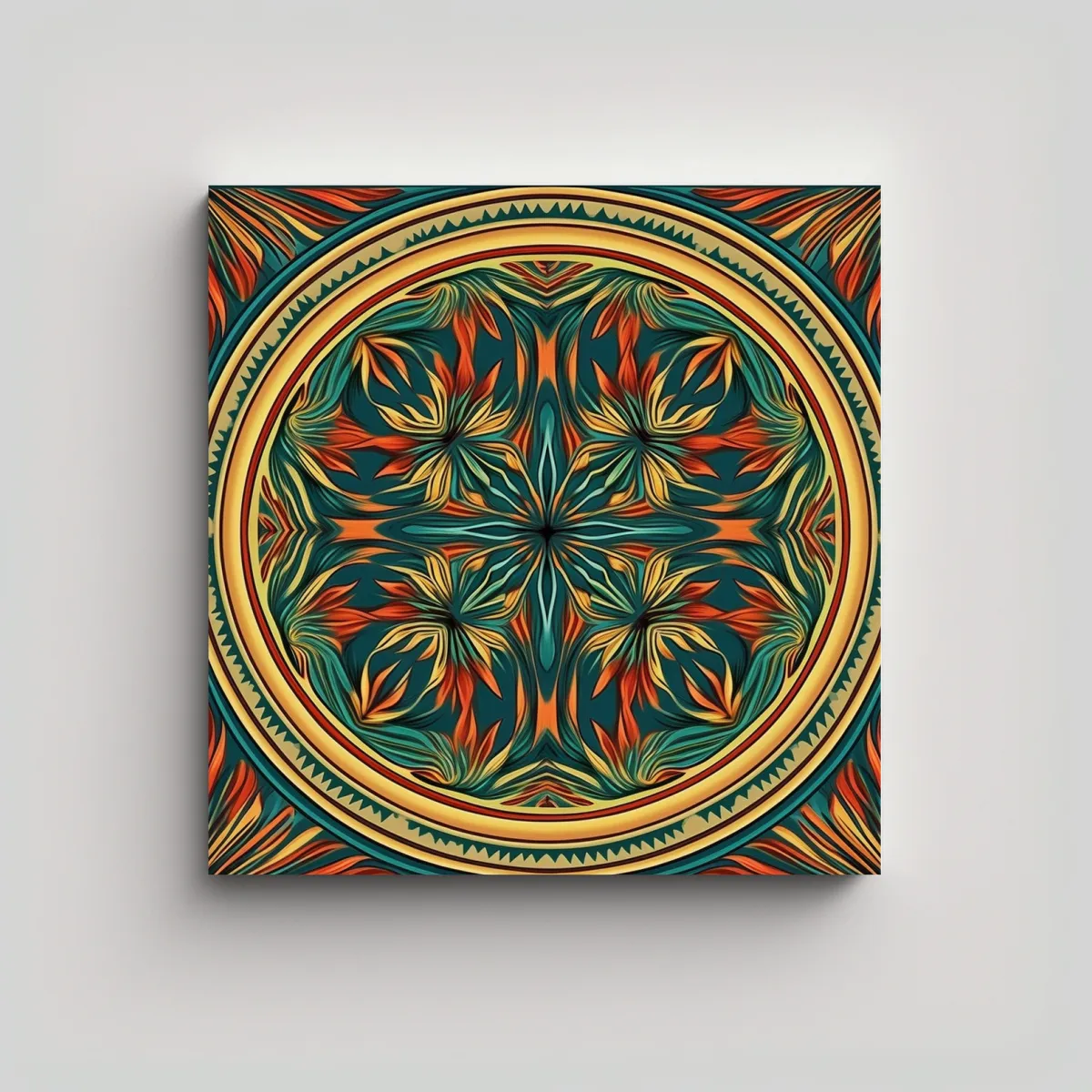 GENERICO - Cuadro Decorativo Navideño En Mandala 100x100 Cm