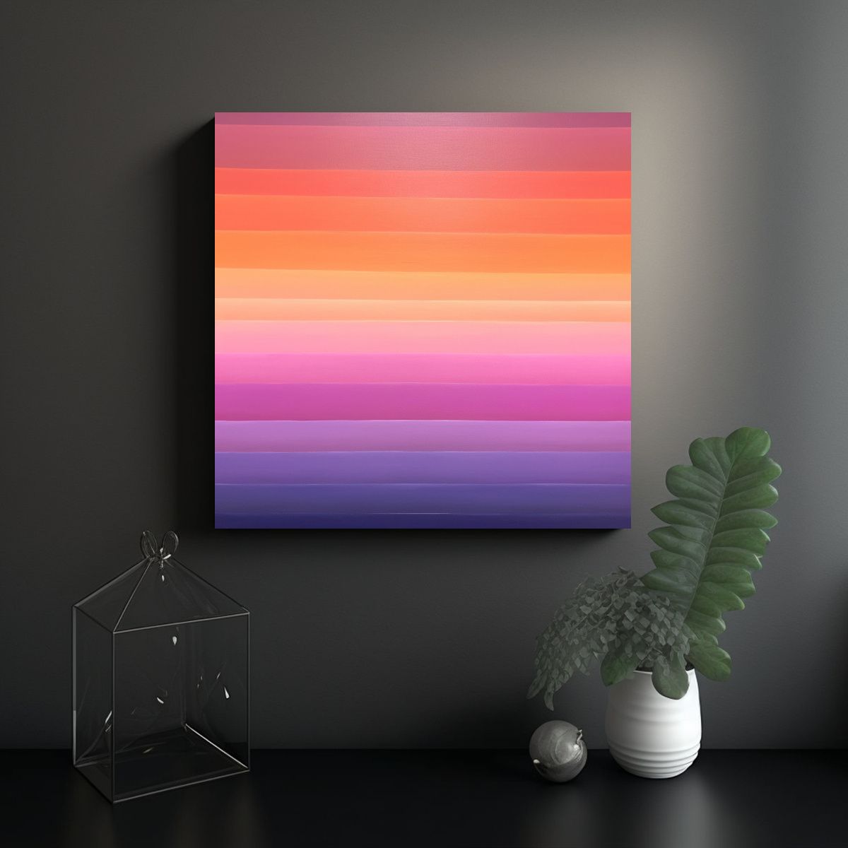 GENERICO - Pintura Acrílica Minimalista Moderna En Papel 100x100 Cm