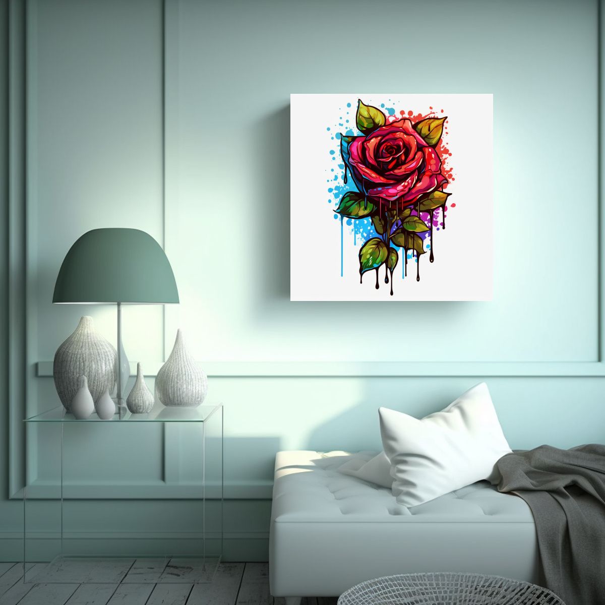 GENERICO - Arte Línea Viva Cuadro De Naturaleza En Tela Y 100x100 Cm