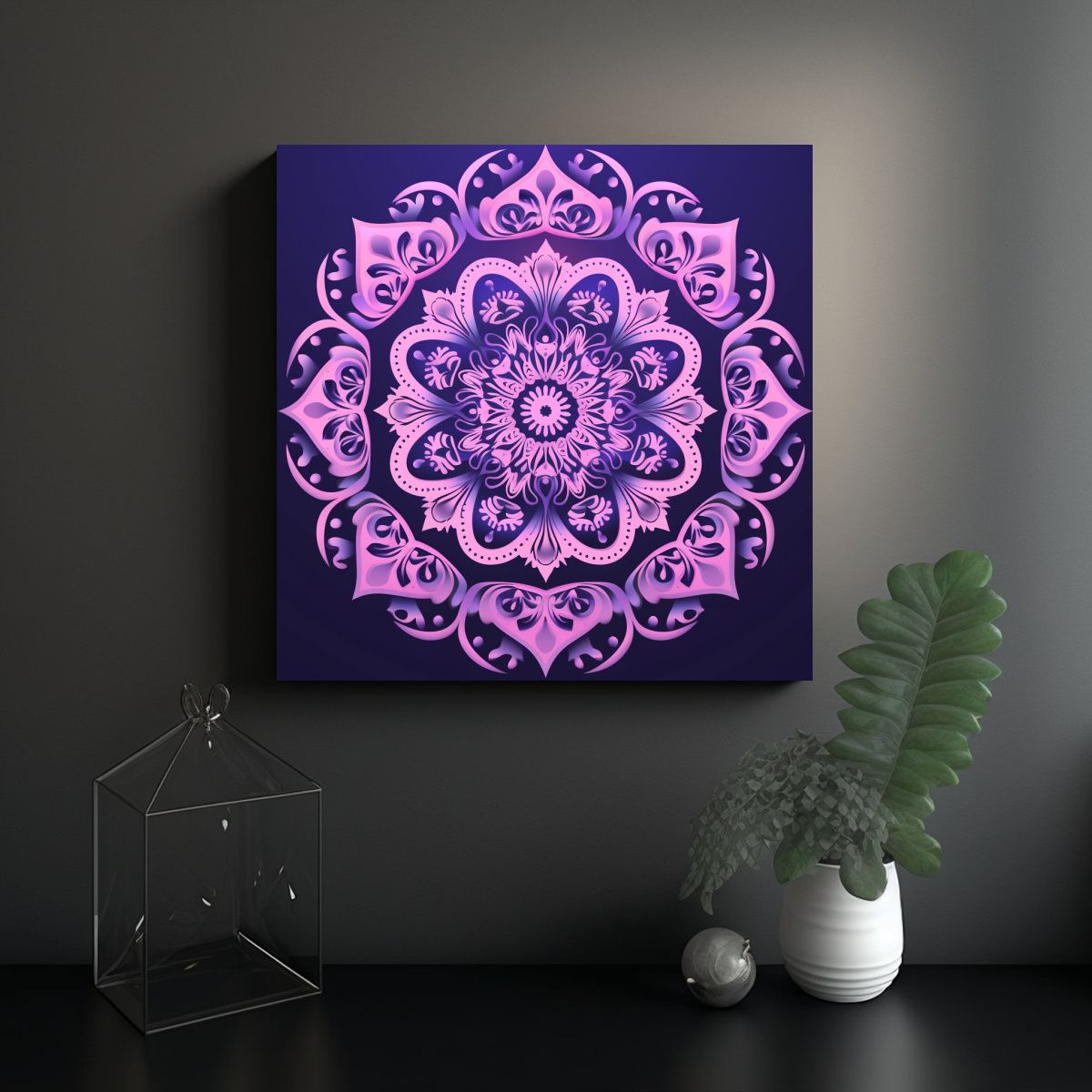 GENERICO - Cuadro Movimiento Protagonismo Mandala Plano 100x100 Cm