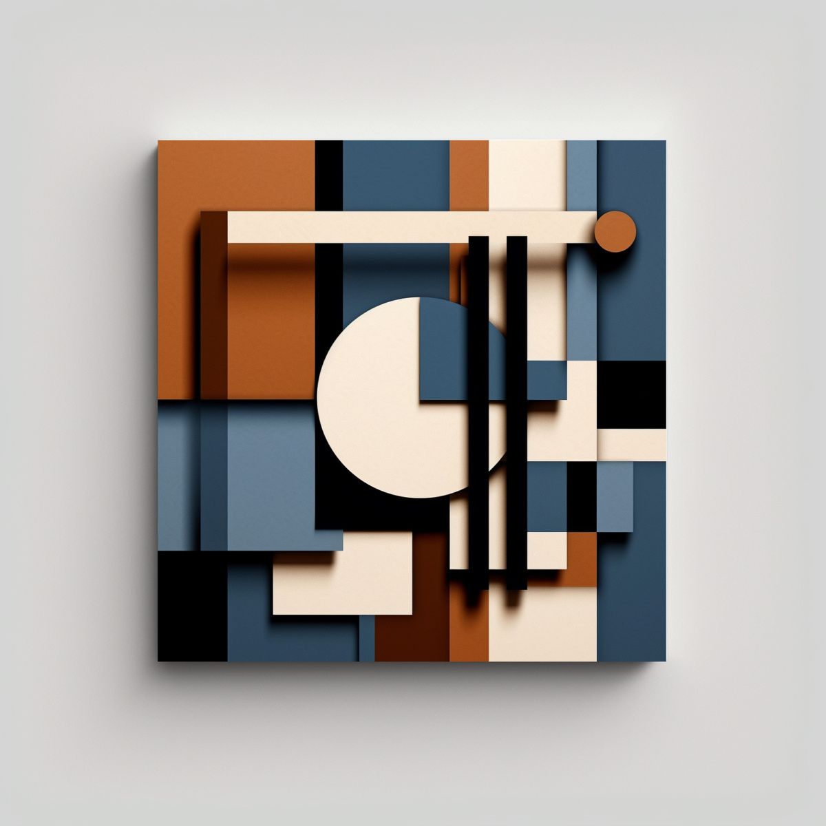 GENERICO - Cuadro Decorativo Moderno Estilo Bauhaus 100x100 Cm