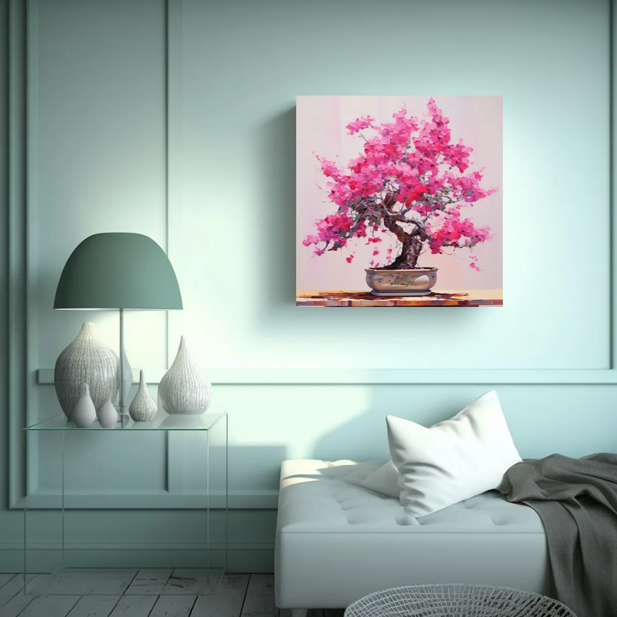 GENERICO - Cuadro Impreso De Temática Bougainvillea 100x100 Cm