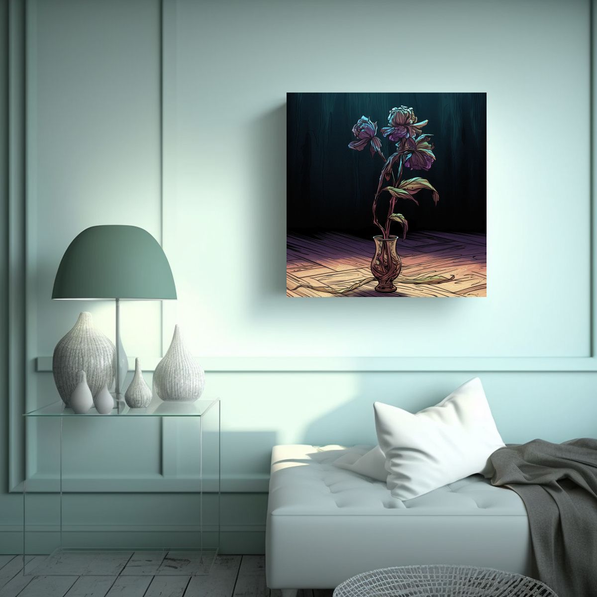 GENERICO - Cuadro Estilo Valter Arte Único De Rott 100x100 Cm