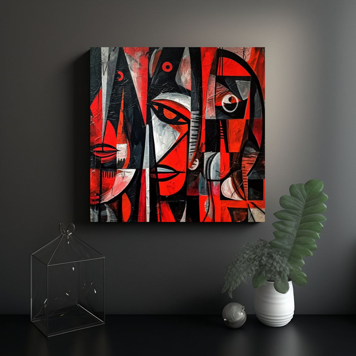 GENERICO - Pinturas Abstractas Majestuosas En Estilo 100x100 Cm