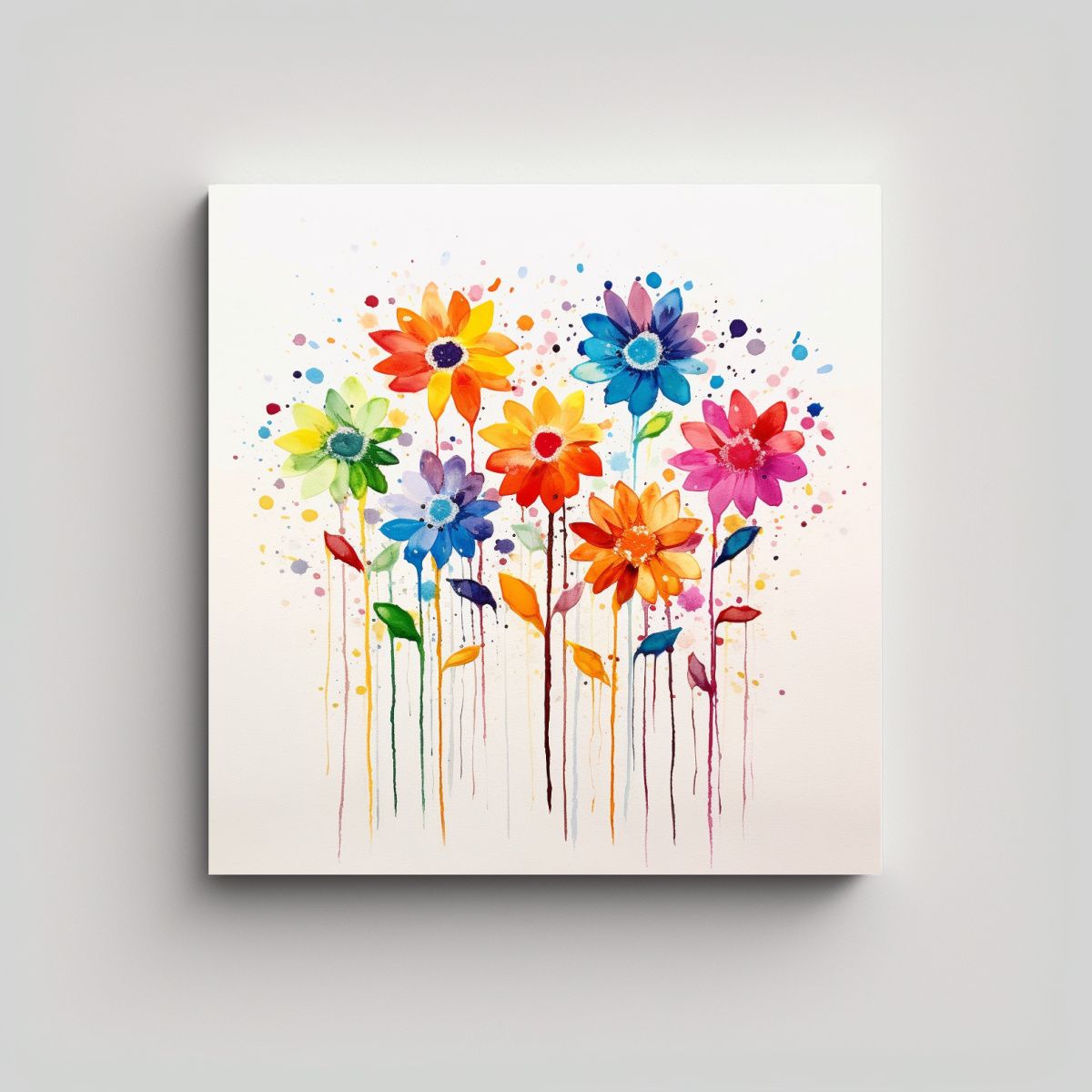 GENERICO - Pinturas Decorativas Con Flores Simples Y 100x100 Cm