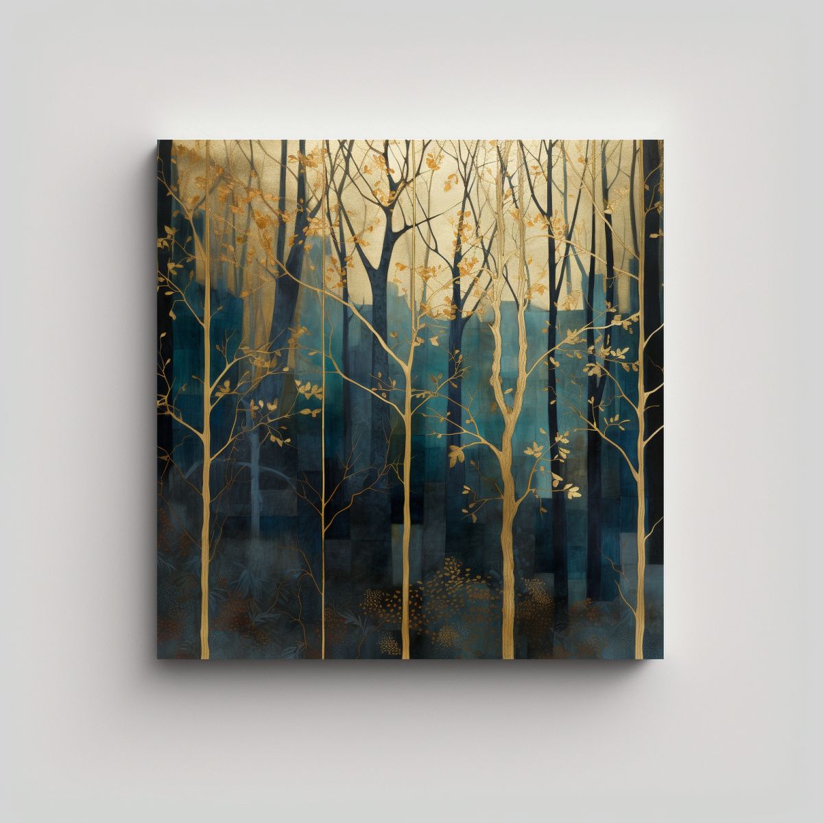 GENERICO - Cuadro Lienzo Imagen Surrealista De Un Bosque Con 100x100 Cm