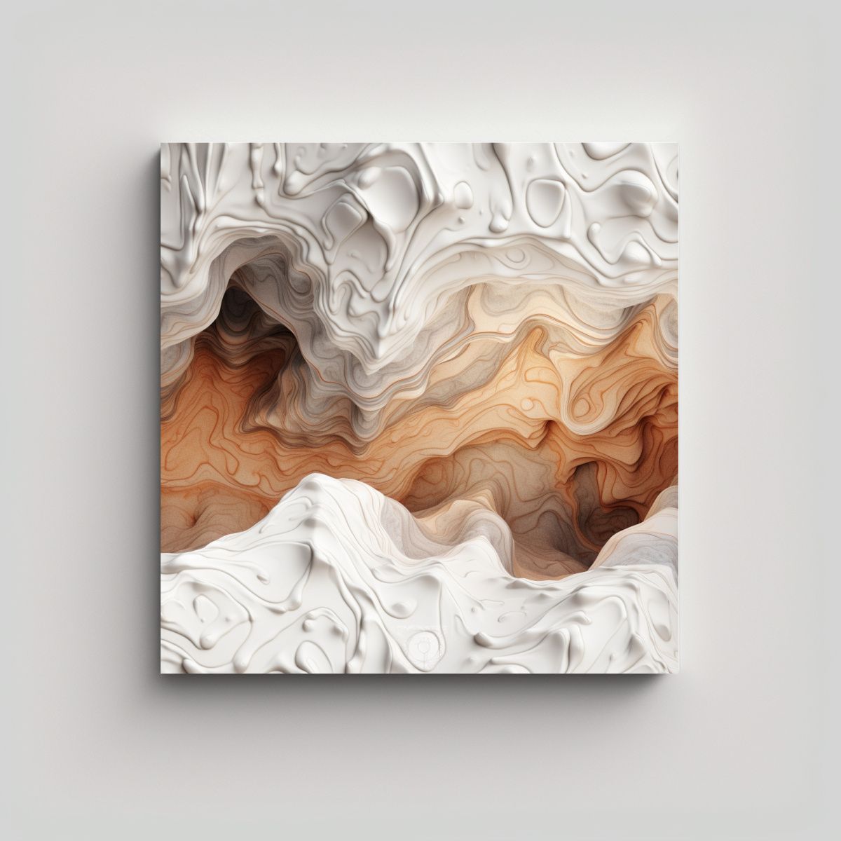 GENERICO - Pintura Decorativa De Textura De Magma Blanco 100x100 Cm