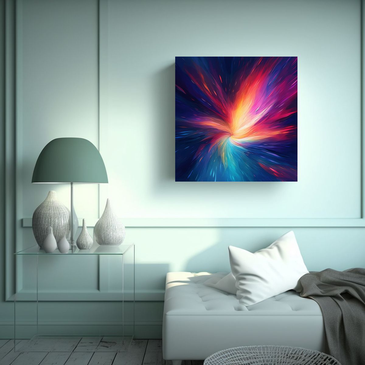 GENERICO - Pintura De Pared Vintage Con Composición 100x100 Cm