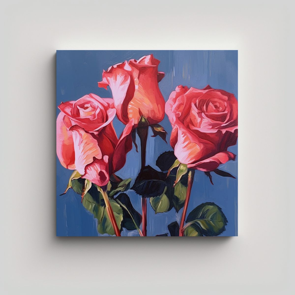 GENERICO - Alta Resolución Rosa Acrílico Decorativo 100x100 Cm