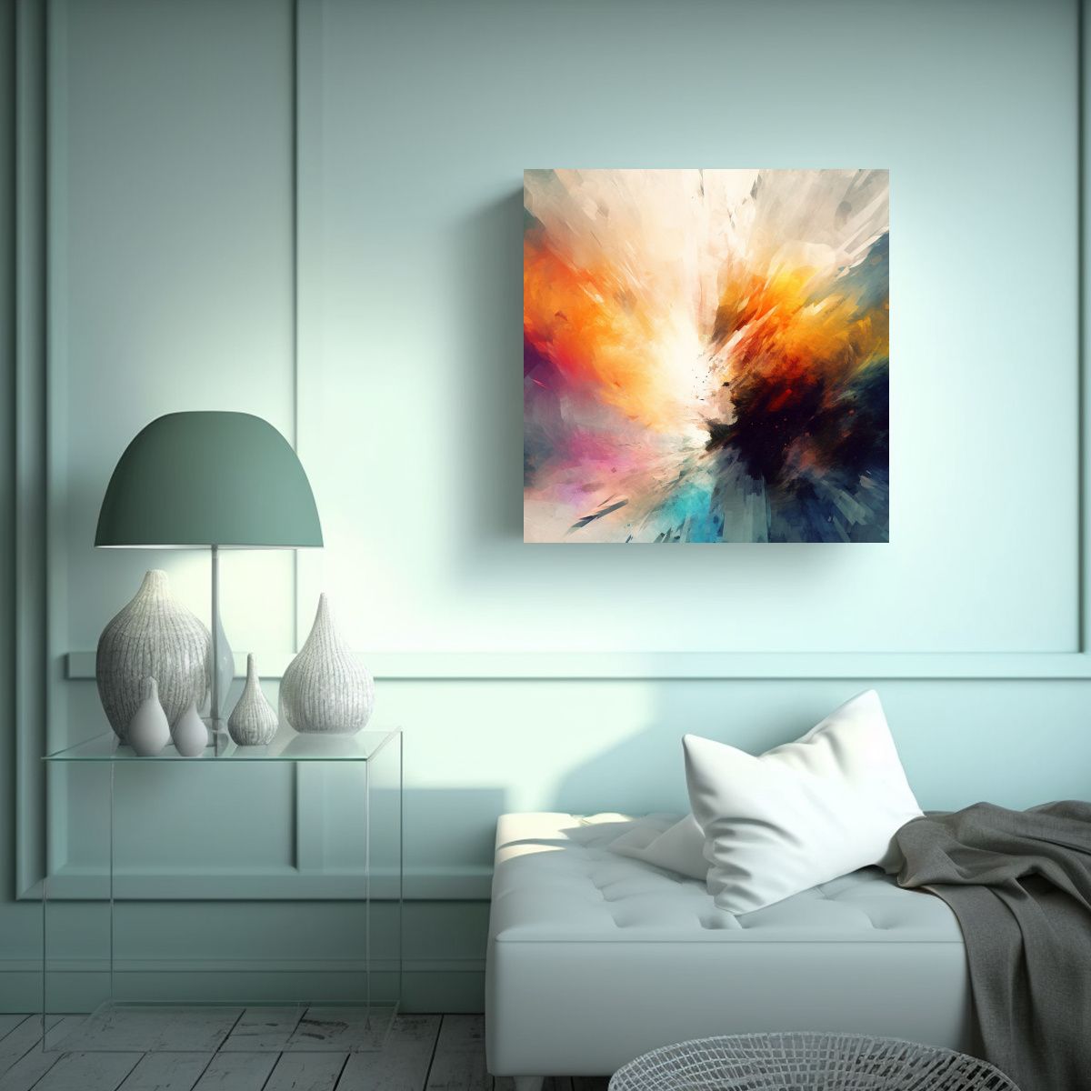 GENERICO - Pinturas Decorativas Abstractas En Bastidor De 100x100 Cm