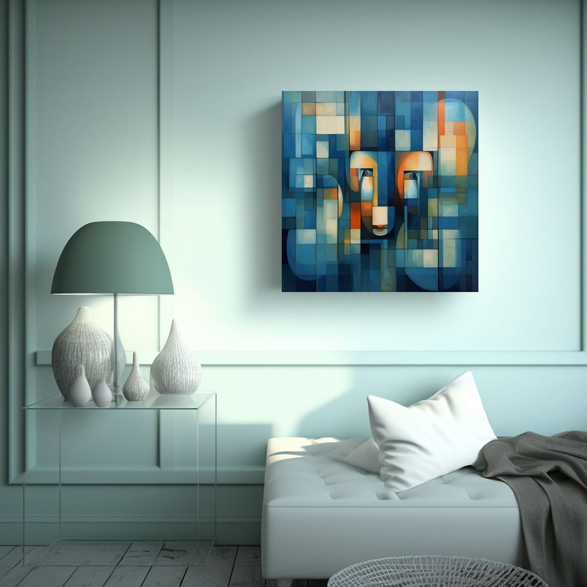 GENERICO - Pinturas Abstractas Rectangulares Para 100x100 Cm